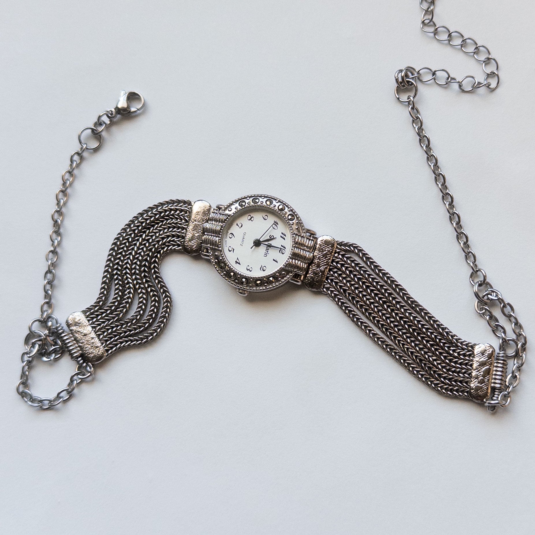 upcycled vintage watch choker necklace