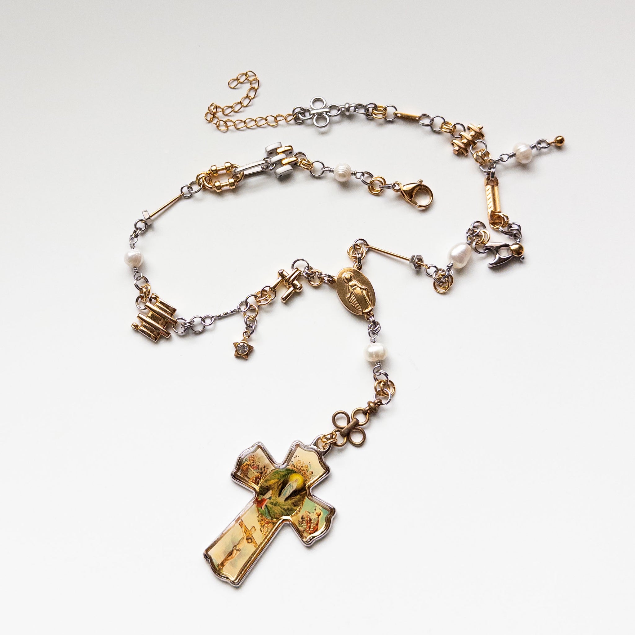 upcycled mixed metal necklace – Sweaty Pigeon
