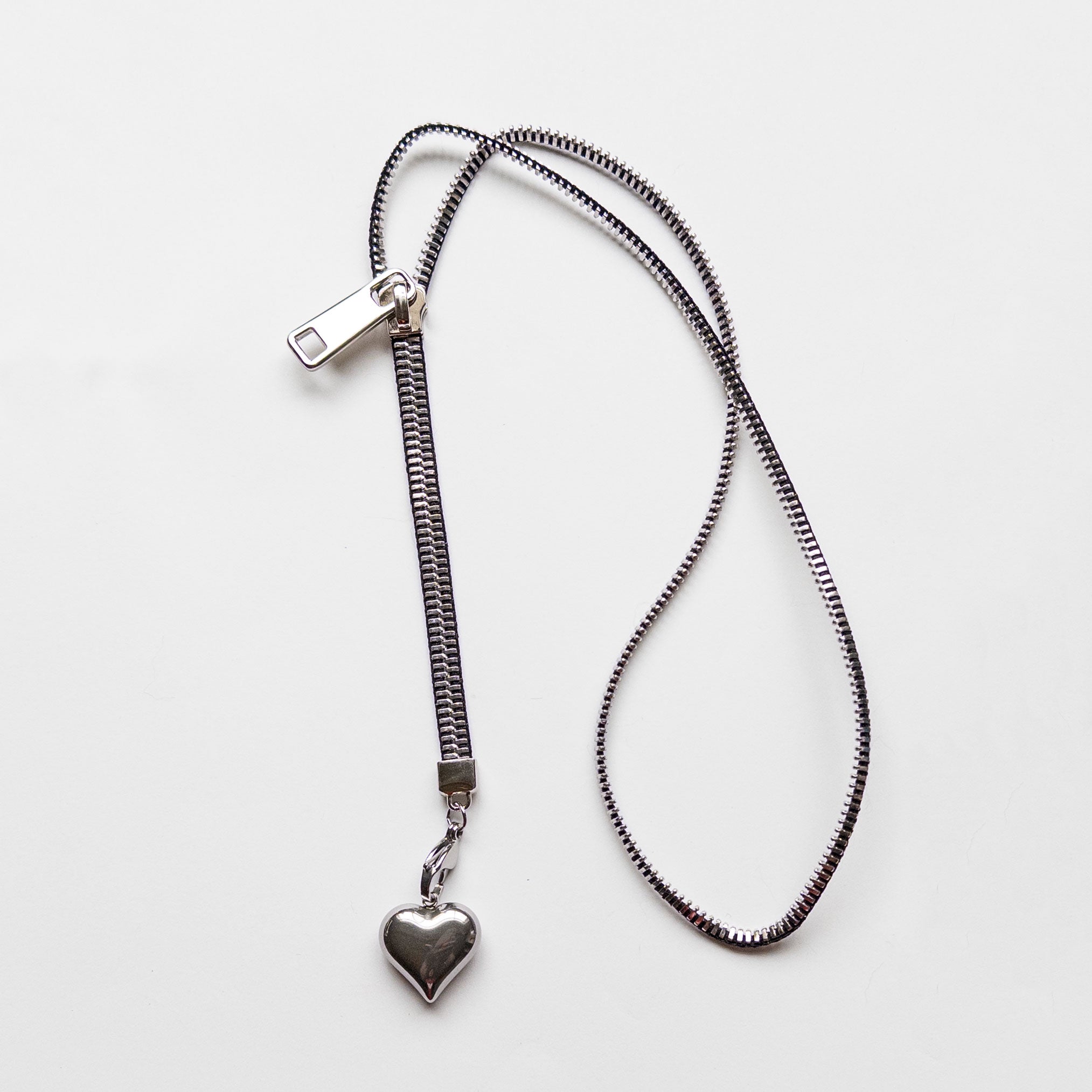 stainless steel zipper necklace