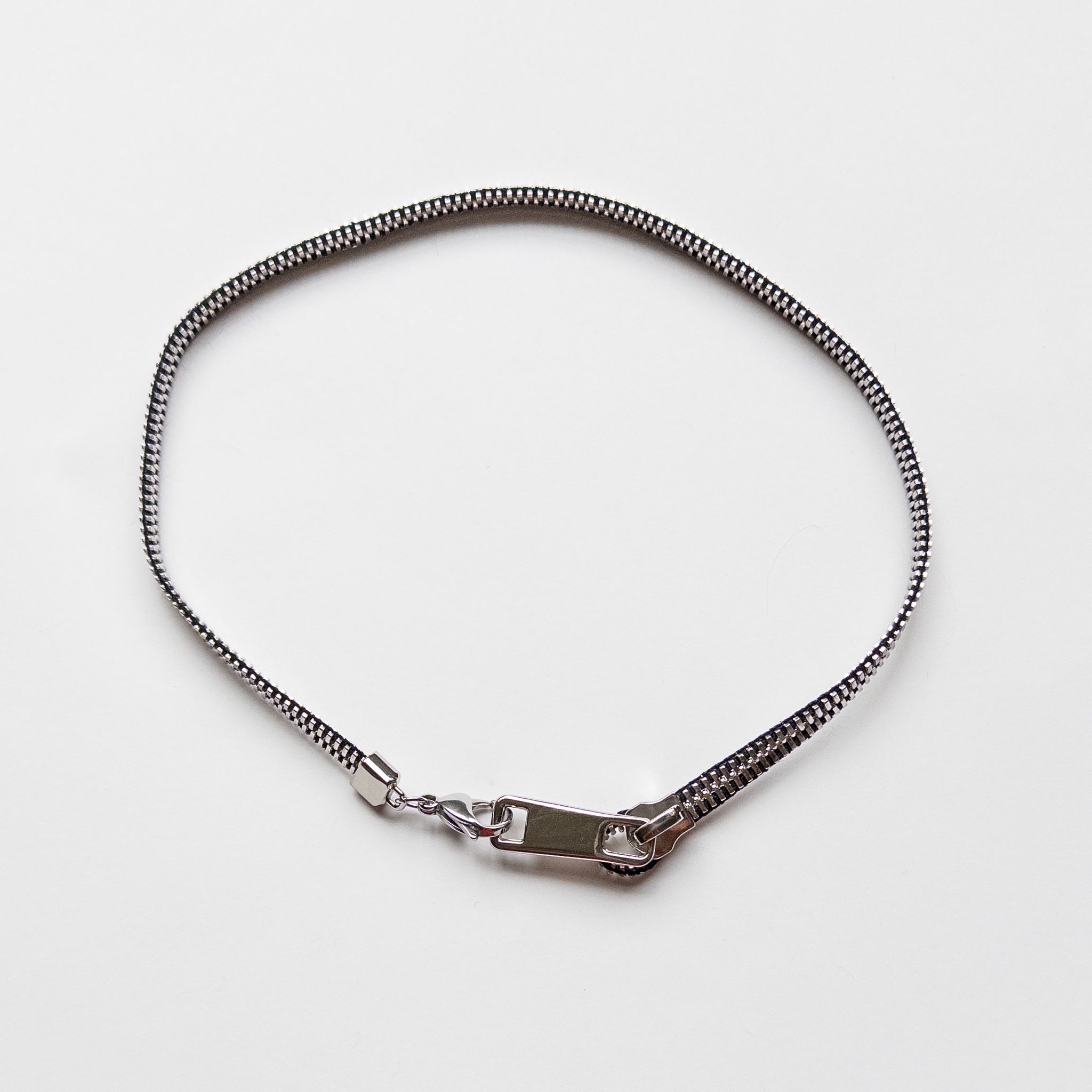 stainless steel zipper necklace